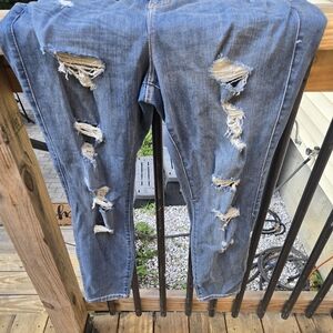 Torrid Distressed Blue Jeans